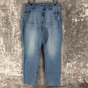 New Old Navy Size 14 Short High-Rise Wow Straight Denim Jeans Blue Women
